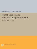 Rural Scenes and National Representation: Britain, 1815-1850 (Literature in History)